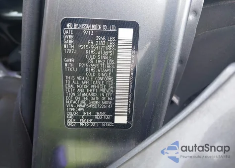 2013 Nissan Juke S from USA, damaged, VIN JN8AF5MR5DT226147
